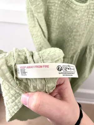 Free People Free-est Ciara Pucker Check Midi S Milkmaid Olive Sage Cottagecore thumbnail 5