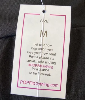 POP Fit Women’s Black High Waisted Mesh Leggings Size Medium NWT thumbnail 17