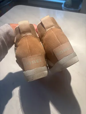 Sorel Beige High-Top Bootie Sneakers with Strap thumbnail 5