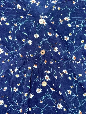 SheIn Navy with Daisy Print Maternity Sun Dress thumbnail 3