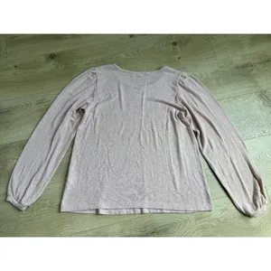 EUC Michael Stars Gianna Top Blouson-Sleeve Puffed Sleeves Besso Pink USA size M thumbnail 2