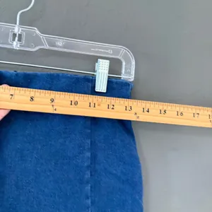 Women Medium Wash High Waisted Denim Skort with‎ Front Slits Size Medium Summer thumbnail 2