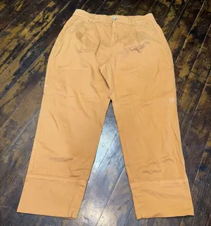 J Crew tan flat front business casual 12 preppy slacks thumbnail 1