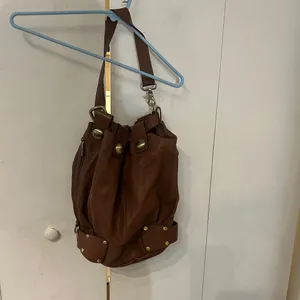 Kooba Brown Leather Bucket Bag with gold hardware thumbnail 11