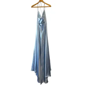Mac Duggal Powder Blue Satin High Slit Gown Size 8 Evening‎ Dress thumbnail 4