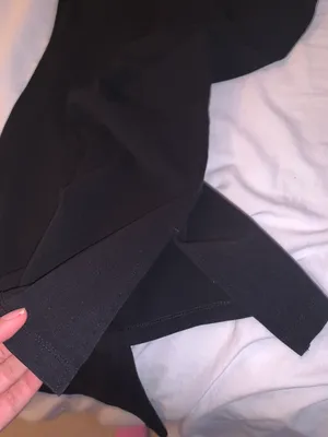 PINK Victoria’s Secret Black Foldover Flare Yoga Pants thumbnail 8
