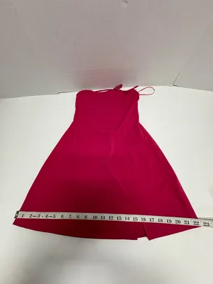 Garage Red Sleeveless Back Lace-Up Dress = Size‎ S. thumbnail 9