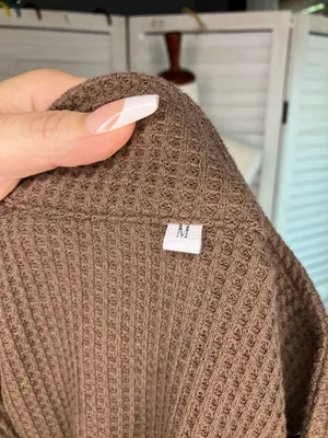 Women’s Brown Waffle Knit Jacket size M Size M thumbnail 6