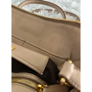 Miu‎ Miu Leather Cammeo Madras 2 Way Satchel Bag Handbag thumbnail 15