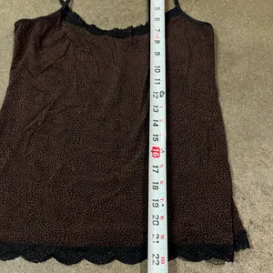 Animal Print LaceTrim Adjustable Spaghetti Strap Lounge Sleep Tank L thumbnail 8