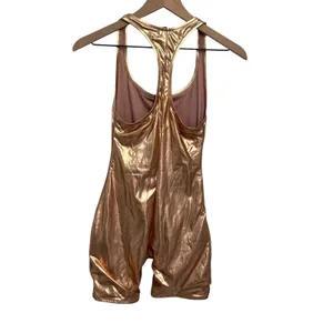 SKIMS METALLIC SWIM CYCLE SUIT/NWT / Champagne color Small NWT thumbnail 6