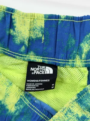 The‎ North Face Printed Class V Mini Shorts Blue Lime Women’s Medium thumbnail 6