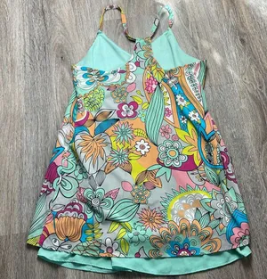 Judith March Floral Multicolor Groovy Sundress Size Large thumbnail 3