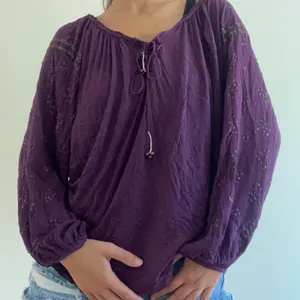 Free People Purple Boho top Embellished thumbnail 6