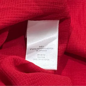 Y2K BCBGMaxAzria Cherry Red Babydoll Sweetheart Tieback Blouse Eyelet Size‎ S thumbnail 8