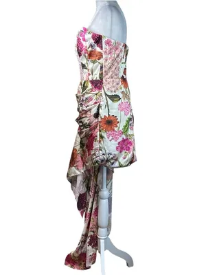 Katie May Chasing Dawn Gown in Pink Daisy Large Womens Mini Strapless thumbnail 7