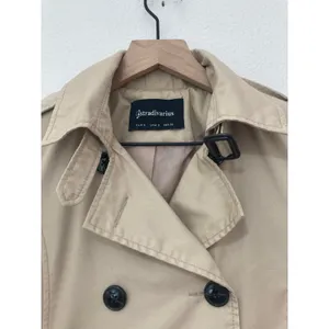 Stradivarius Beige Timeless Utility Minimalist Luxury Layering Trenchcoat Jacket thumbnail 3