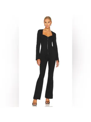NWT Karly Jumpsuit in Night Rider FREE PEOPLE Large thumbnail 3