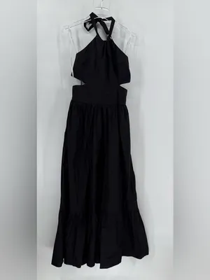 Self contrast x Anthropologie black cut out maxi dress size‎ medium NWT thumbnail 2