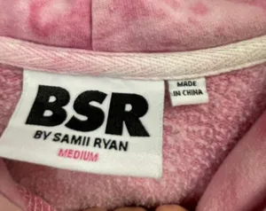 BSR By Samii Ryan Medium Pink Tie Dye Hoodie Pullover thumbnail 3
