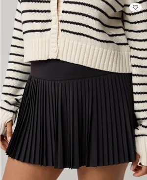 Aerie Black Pleated Tennis Skirt thumbnail 1