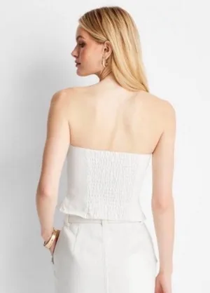 Target Women's Button-Front Denim Corset - Future Collective™ with Jenee Naylor White S thumbnail 2