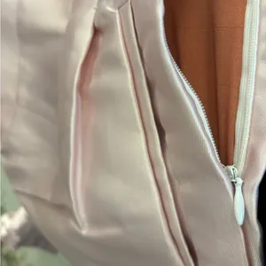 Banana Republic Pale Pink Satin High Waisted Pleated Shorts with Pockets and Side Zipper thumbnail 4