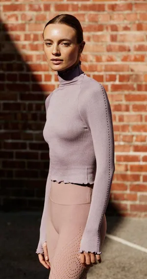 Free People Movement Purple Long Sleeve Top thumbnail 1