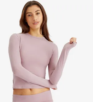 SKIMS Cotton Jersey Long Sleeve T-Shirt thumbnail 1