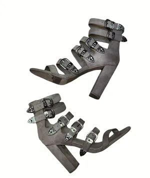 Mossimo Western Buckle Heeled Gladiator Sandals thumbnail 3