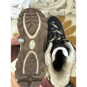 Nautica Outdoor Lace Up Winter Aliza Boots Women's Navy /‎ Tan / White SZ 8 thumbnail 5