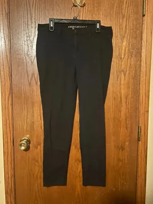 American Eagle Outfitters Women’s Black Solid Jegging Size 14 Regular thumbnail 3
