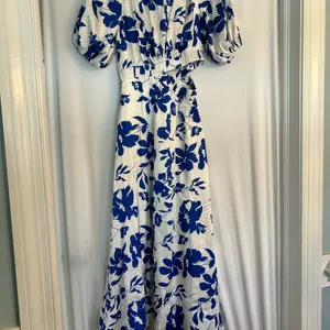 Petal & Pup Blue Floral Maxi Dress xs nwt thumbnail 2