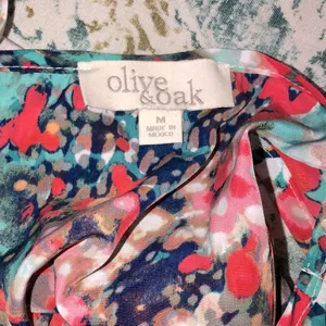 Olive and Oak floral sleeveless top size medium thumbnail 5
