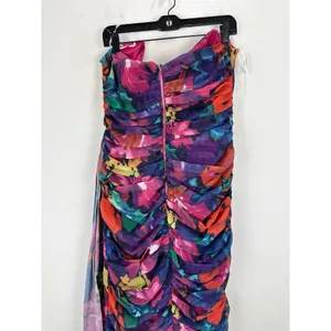 Lulus Uncommon Aesthetic Black Floral Strapless Bodycon Midi Dress Party XL NWT thumbnail 7