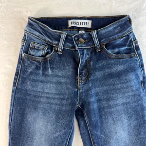 Disclosure 0/24 Jeans Flare Bootcut Dark Wash Stretch Denim Pant Blue Flattering thumbnail 3