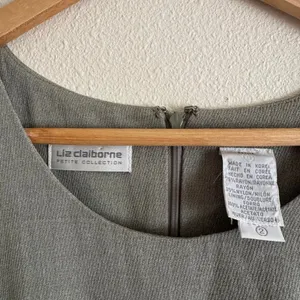 Vintage Sage Green Liz Claiborne Collection Structured Sheath Dress Sizw 2 thumbnail 3