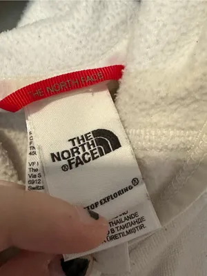 The North Face White Full-Zip Fleece Hoodie Casual Outdoors Preppy thumbnail 5
