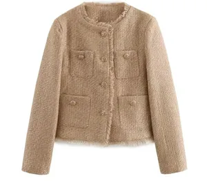 Tweed Small Blazer Good Beige Jacket Coat NWOT thumbnail 2