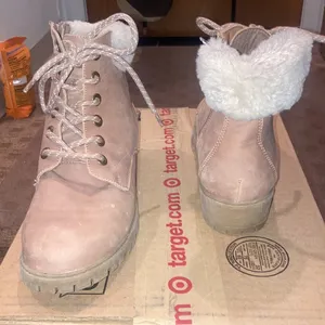 Tan Furry Trim Madden Girl Booties - Size 7.5 thumbnail 3