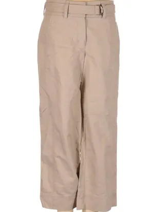 Babaton Beige Linen Blend Wide Leg Culotte Pants With Detachable Belt thumbnail 1