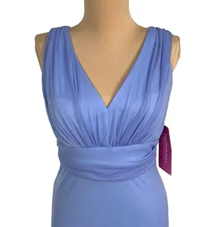 Tawny PromGirl Blue Maxi Dress Gown L Lace Detail Racerback Design Prom Wedding thumbnail 3