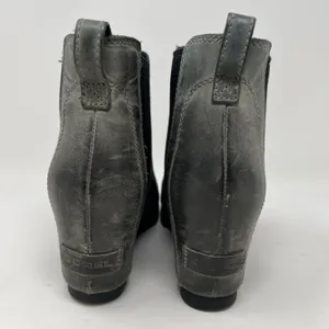 Sorel Boots Women's 6.5 Lea‎ Wedge Waterproof Leather Gray Chelsea Ankle Booties thumbnail 9