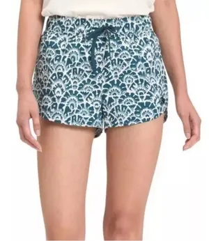 The North Face Class V‎ Mini Blue Geometric Nylon Shorts Size Large thumbnail 1