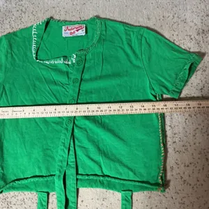 Andersson Asymmetrical‎ Bell Green Reworked Deconstructed Crop Top ATB969W XS thumbnail 3