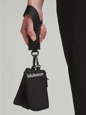 lululemon athletica NWT Dual Pouch Wristlet Strap Key & Accessory Holder Black thumbnail 2