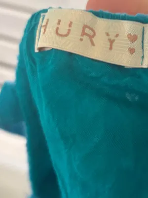 Hury Blue Eyelet Crop Tank‎ Top Size Medium thumbnail 4
