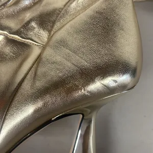 Franco Sarto sz8 Alta vintage nostalgic gold heeled boots calf sexy pointed toe thumbnail 10