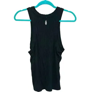 FP Movement Black Ribbed Tank Top Large‎ Athletic High Neck Workout Top thumbnail 2
