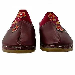 NWOT ~ Bohemian Flower Clog Mules Dark Red Boho Hippie Chic Shoes ~ Women's 9 thumbnail 6